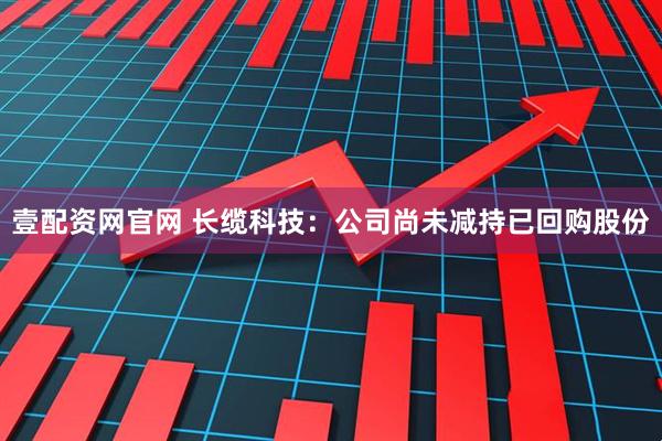 壹配资网官网 长缆科技：公司尚未减持已回购股份